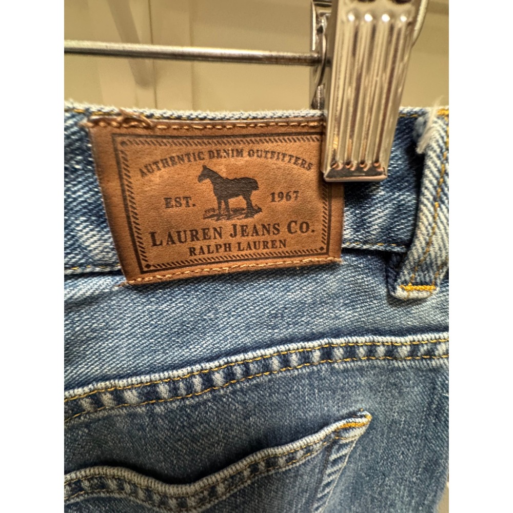 Lauren Ralph Lauren Jeans Women 12 Blue Straight Leg High Rise Cotton Vintage - Picture 6 of 10